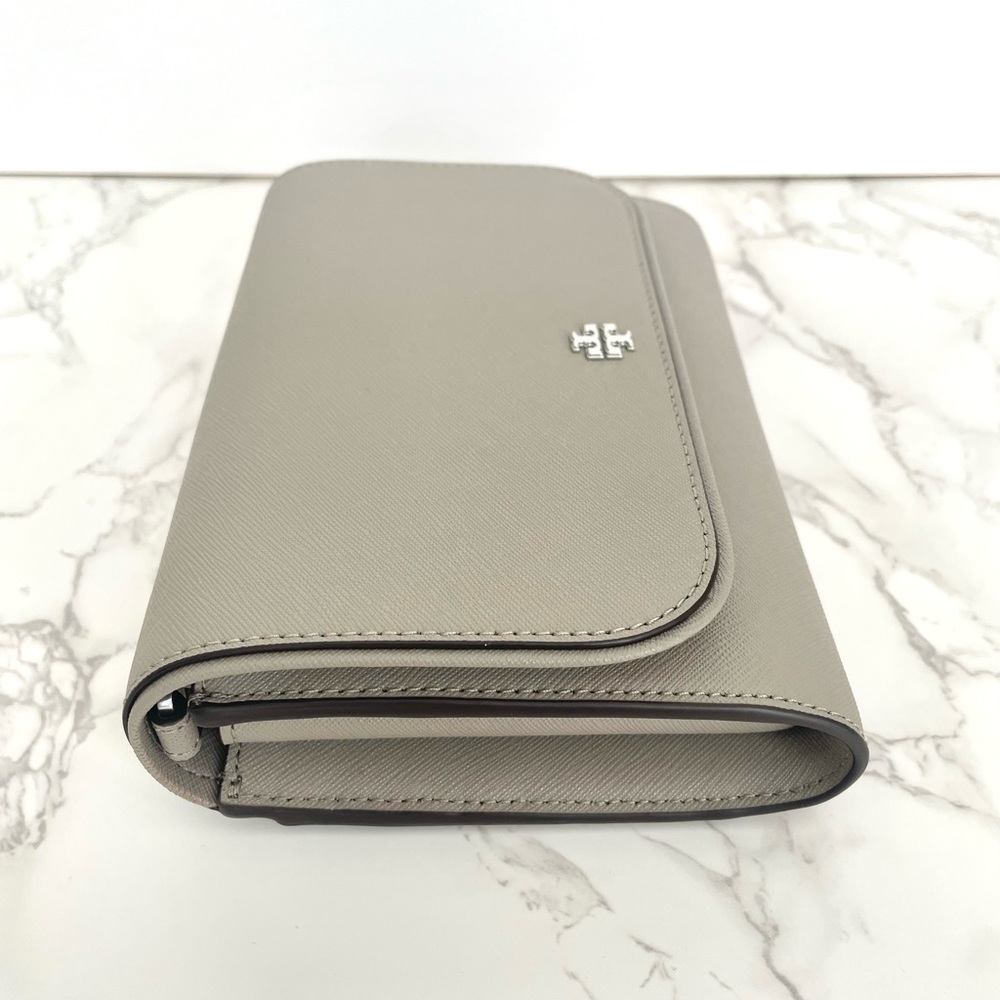 ❌❌SOLD❌❌ New Tory Burch Emerson Crossbody Wallet on Chain Gray - Picture 5 of 9